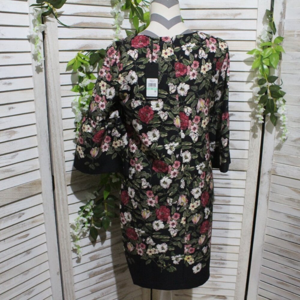 Karl Lagerfeld Synthetic Floral Shift Mini dress (107) - Picture 9 of 16